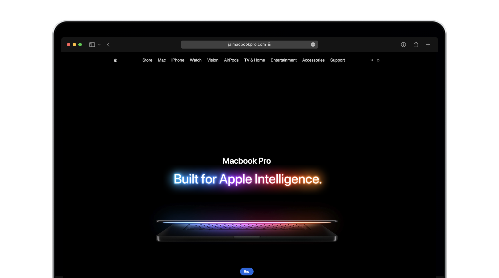 Macbook Pro Landing Page